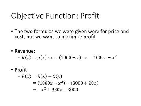 Calculus: Maximizing Profit