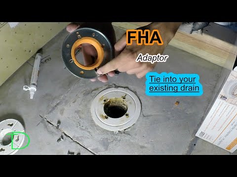 FHA adaptor for your existing shower drain/ Shower Mortar bed
