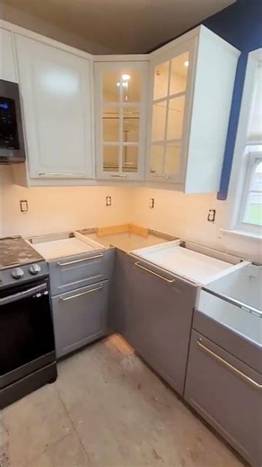 IKEA kitchen installed by the IKEA kitchen installer for Hampton Roads, VA. Countertop to follow