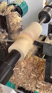 Double tool CNC wood lathe automatically turns wooden tapered table legs! #cnc #woodturnning