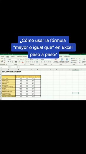 Formulas en Excel paso a paso, la fórmula mayor o igual que en Excel nos ayuda a comparar valores y obtener un