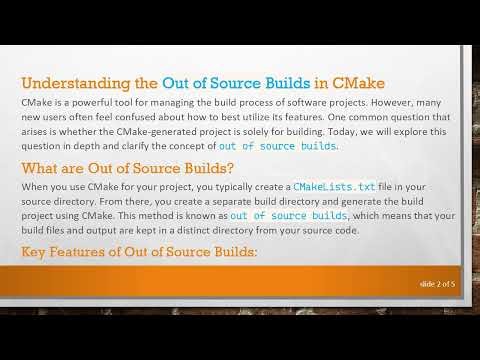 Understanding the Out of Source Builds in CMake: Why You Should Adopt This Approach