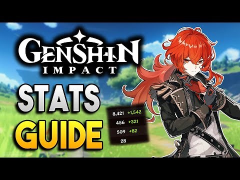 Character Stats Guide - Differences between White and Green number -【Genshin Impact】