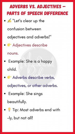 Adverbs vs. Adjectives | Easy Explanation with Examples