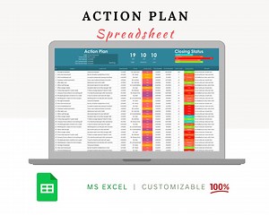 Action Plan Template | Task Tracker | Action Plan Form | Action Plan Tracker | Task Manager | Project Action Plan | Business Action Plan - Etsy