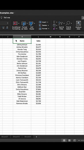 Use color scales to visualize data quickly and easily! #excel #exceltips #exceltricks