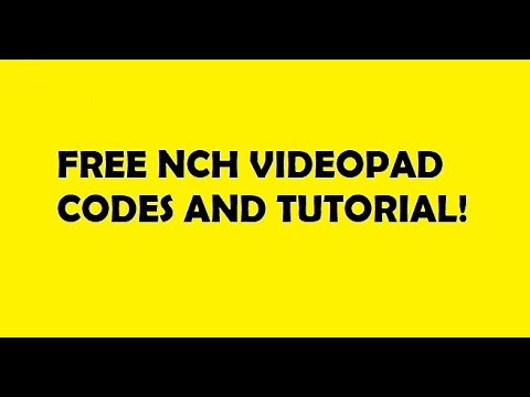 NCH Registration codes and tutorial!