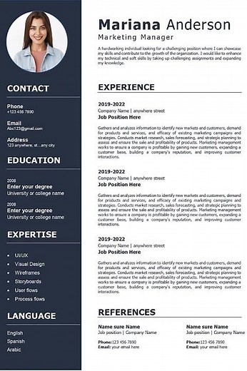 Simple and Modern CV Template | Create CV For Free