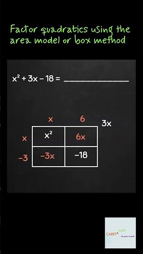 Factoring Made Easy: Box Method Explained! #mathshorts