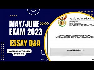 HOW TO WRITE ESSAYS 📝|| BUSINESS STUDIES GRADE 12