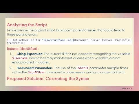 Troubleshooting PowerShell: Fixing Active Directory Script Errors