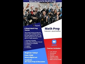 Demo for the Math Prep Course to prepare students for the ACT® test
