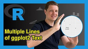 Annotate Multiple Lines of Text to ggplot2 Plot in R (Example) | Add Label