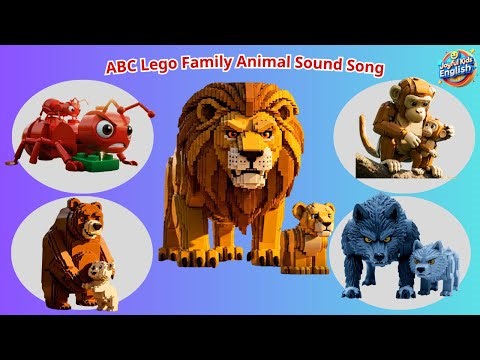 Learn ABC with LEGO Daddy Animals 🦁 | Daddy to the Rescue! | Alphabet Song for Kids