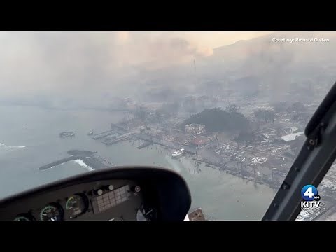 Aerial footage shows Lahaina wildfire devastation | RAW VIDEO