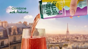 Maison Perrier French Kiss Sweetened Sparkling Juice Beverage, Peach & Cherry Flavors With Real Fruit Juices, 24Pk