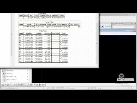 Geometry Tables in InRoads V8i (SELECTseries)