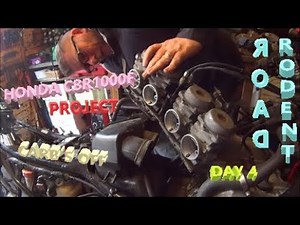 Honda CBR1000F Carburettors Removal.