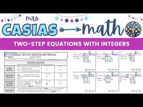 Solving Two-Step Equations with Integers | 7th Grade Math Lesson
