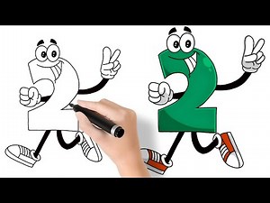 How to Draw Number 2 Step-by-Step | Easy & Clean Line Art Tutorial