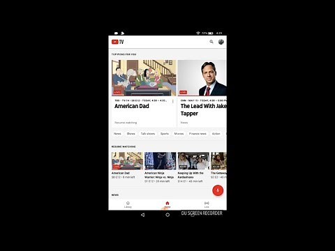 YouTubeTV on Amazon Fire Tablet