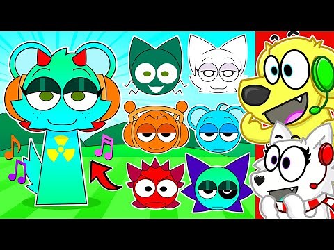 Mixing NEW PYRAMIX SPRUNKIS with Sprunki Pyramixer!