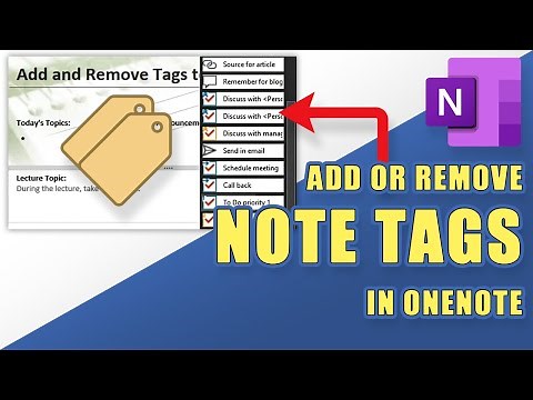 OneNote - How to Add or Remove TAGS (easily!)