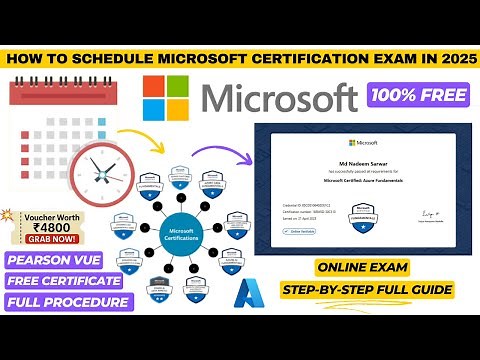 How to Schedule Microsoft Certification Exam 2025 | Free Voucher 💸| Step-by-Step Guide for Beginners