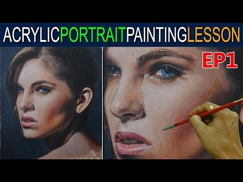 Acrylic Portrait Painting Tutorial | Ep 1 | Beautiful Lady in Step by Step by JM Lisondra