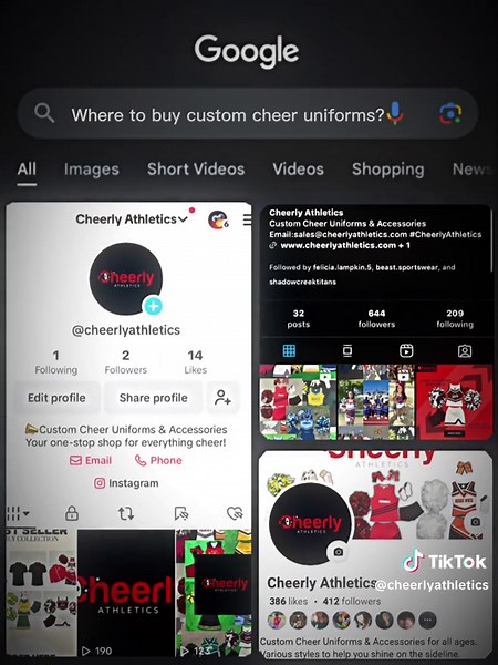 Cheerly Athletics: Customized Cheer Uniforms