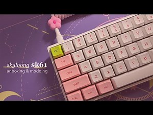 skyloong sk61 | unboxing & modding | rgb, sound tests ✨