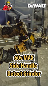 Complete a variety of metal and concrete cutting and grinding applications with the 60V MAX*Brushless Cordless Side-Handle Detect Small Angle Grinder. With an integrated side-handle detect system requiring both hands to operate and the ANTI-ROTATION system, this tool is equipped with a variety of PERFORM & PROTECT™ control features. A 13 Amp brushless motor delivers a maximum no-load speed of 9,000 rpm and 2,400 MWO for up to 30% more power than corded DWE43114N Grinder**. This grinder is engine