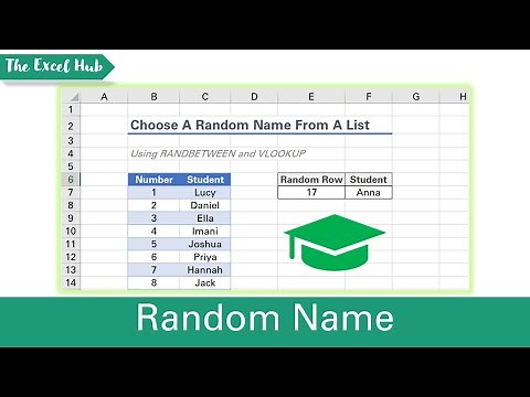 Choose A Random Name From A List In Excel – Using RANDBETWEEN And VLOOKUP