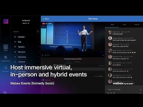 Host Immersive Virtual, In-person and Hybrid Events | Webex Events