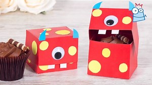 11K views | These monster cupcake boxes are great to make for your...