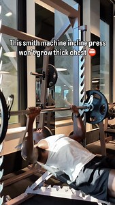 Smith machine incline press is the best way to build a bigger chest if you focus on full range of motion Follow for daily fitness tips #bodybuilding #explorepage #chestexercises #musclegain #fitnesstips #fitness #gym | Lucky Egwabor