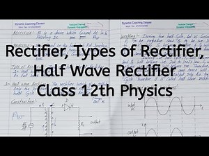 Rectifier, Types of Rectifier, Half wave Rectifier, Chapter 14, Semiconductor Electronics, Class 12