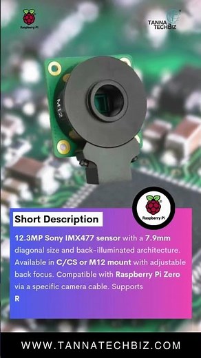 Raspberry Pi High Quality Camera (HQ) | 12.3MP Sony IMX477 Sensor with CS/C Mount Support!