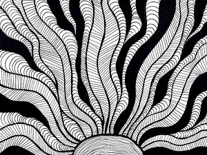 Relaxing Abstract Line Drawing– Relaxing Drawing Tutorial for Beginners