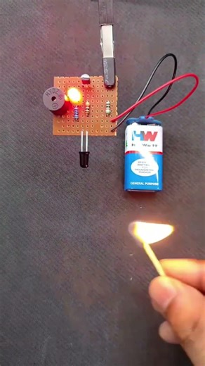 Fire Detection System Using IR Sensor | Easy Electronics Project #techshorts