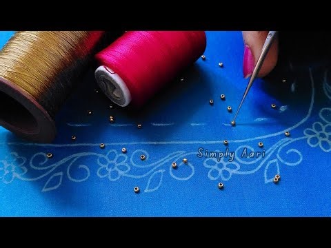 Aari Work Blouse 174 | Floral Aari Blouse Designing | Simply Aari