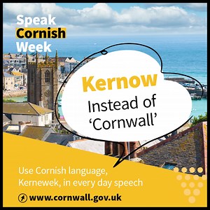 🌿 The grand finale of Speak Cornish Week is here! 🌟 Our last word is 'Kernow' which means 'Cornwall' in the beautiful Kernewek language. 🏞️ Let's celebrate the unique culture and heritage of Kernow and keep its legacy alive! 🗣️✨ | Cornwall Council