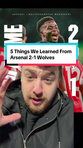 5 Things We Learned From Arsenal 2-1 Wolves #arsenalfc #arsenalfans #afc #coyg #rorytalksfootball
