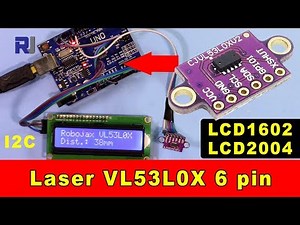 Laser Distance measurement with 6pin VL53L0X and LCD1602-I2C for Arduino RJT94
