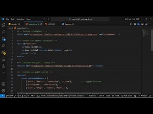 Build a Quill WYSIWYG Rich Text & HTML Editor With Live Preview in Browser Using Javascript