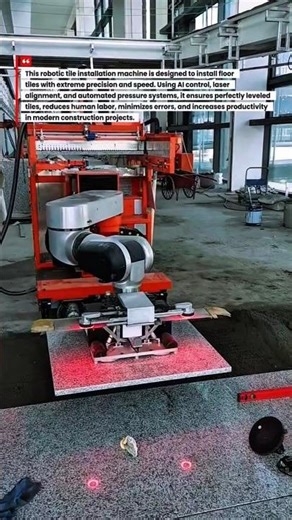 This AI Robot Installs Floor Tiles Faster Than Humans | Smart Construction Technology