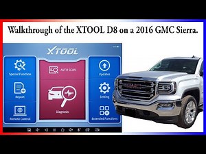 Walkthrough of the XTOOL D8 Scan tool on a 2016 GMC Sierra to see what test it is capable of.