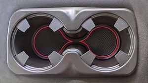 JDMCAR Compatible with Chevy Colorado/GMC Canyon Accessories 2015-2022 Premium Cup Holder, Console, and Door Pocket Inserts Kit (Crew Cab, Red Trim)-26PC Set