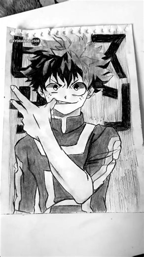 izuku midoriya sketch #shorts #izukumidoriya ‪@Hitroart‬
