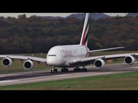 A380 Start - Flugzeug Start A380 Düsseldorf